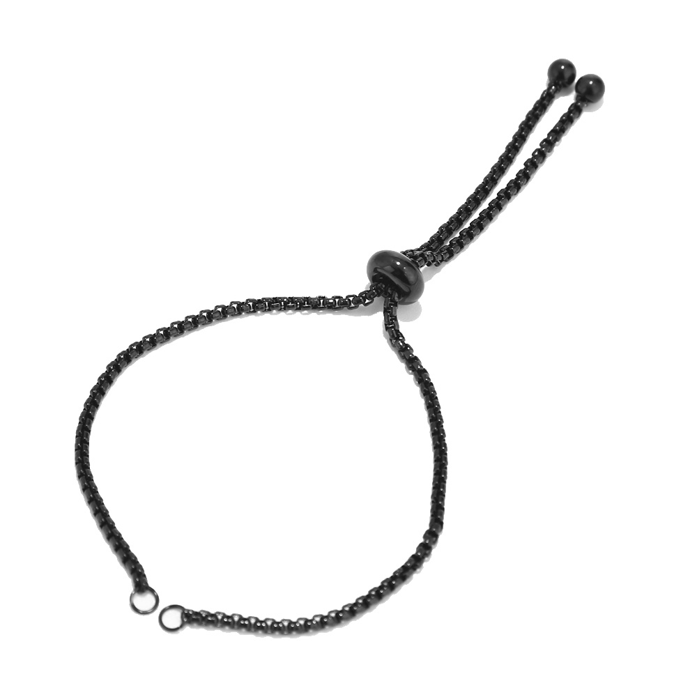 Rose Gold Bracelet - Bracelets coulissants en acier inoxydable noir/or/or