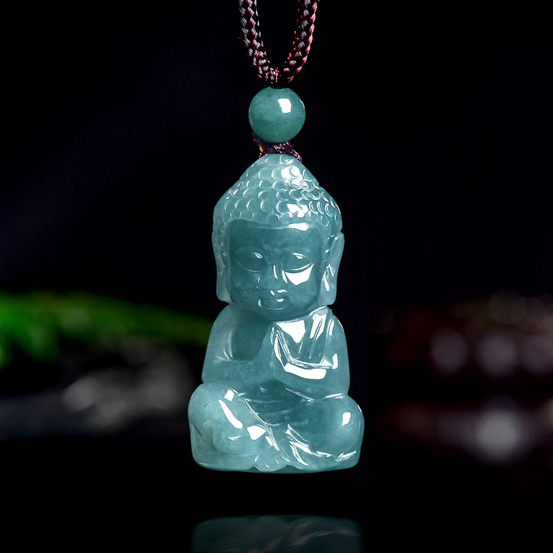 Jewelry & Watches Spółka Z Ograniczoną Odpowiedzialnością Sp Z Oo - Collier Pendentif Bouddha Bébé en Jade