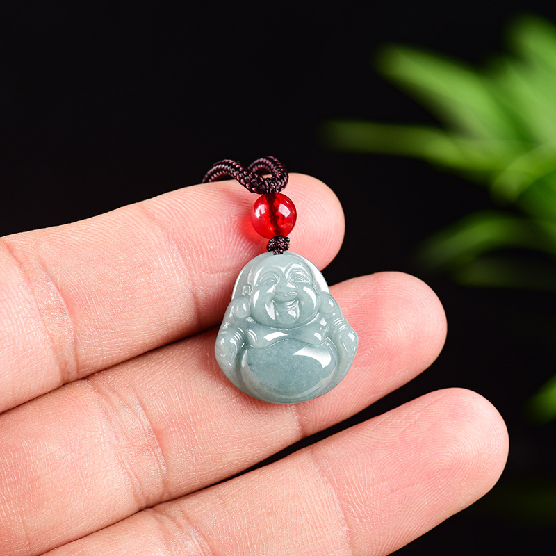 Jewelry & Watches Spółka Z Ograniczoną Odpowiedzialnością Sp Z Oo - Collier pendentif bouddha Guanyin en jadéite
