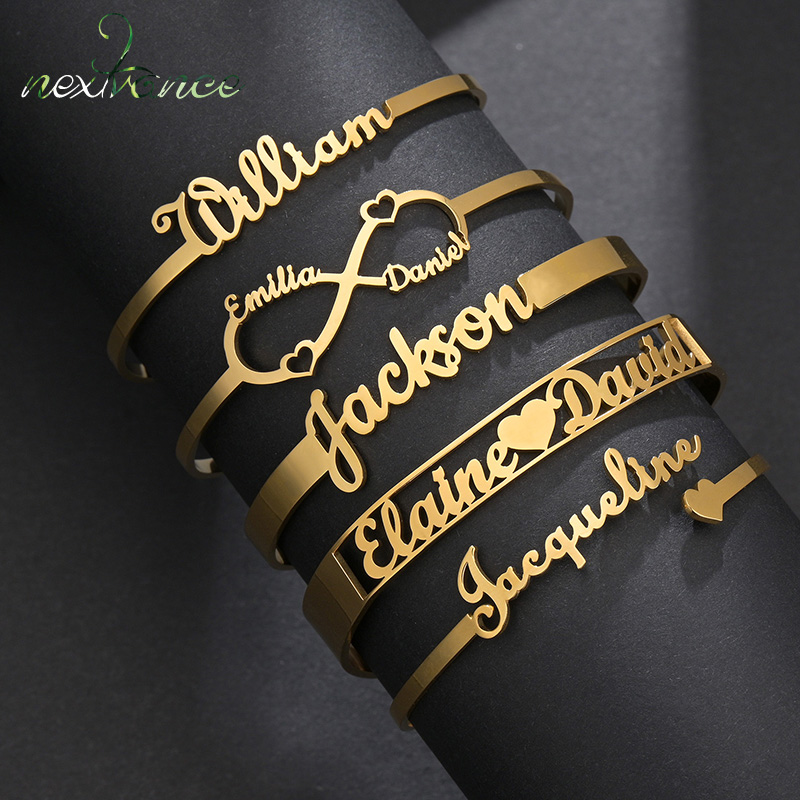 Rose Gold Bracelet - 20 Styles de mode nom personnalisé