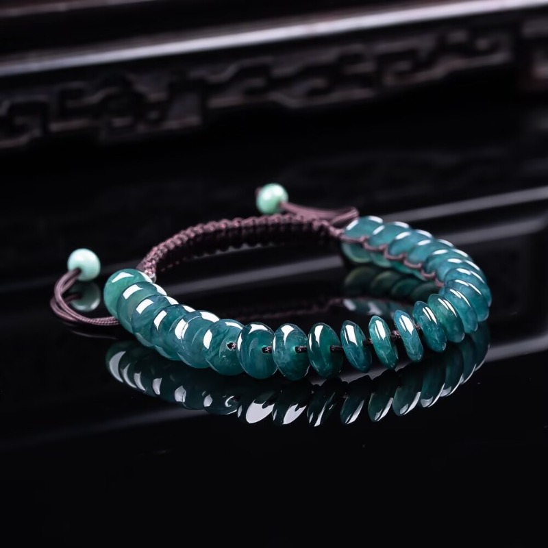 Jewelry & Watches Spółka Z Ograniczoną Odpowiedzialnością Sp Z Oo - Bracelet de perles abacus en émeraude