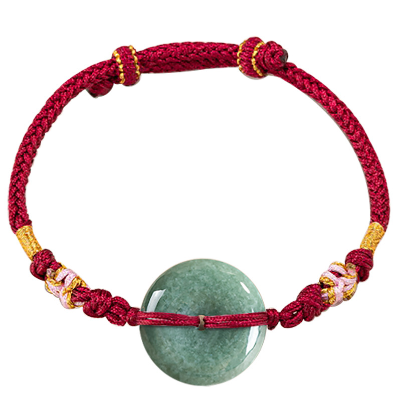Jewelry & Watches Spółka Z Ograniczoną Odpowiedzialnością Sp Z Oo - Bracelet beignet en jadéite verte du