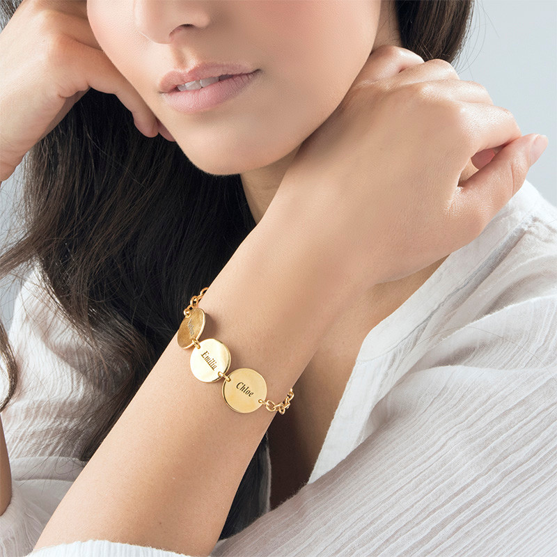 Rose Gold Bracelet - Bracelet avec nom gravé plaqué or