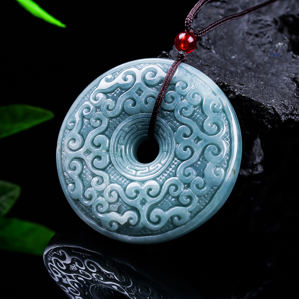 Collier pendentif fleur en jad - Jewelry & Watches Spółka Z Ograniczoną Odpowiedzialnością Sp Z Oo avis et prix