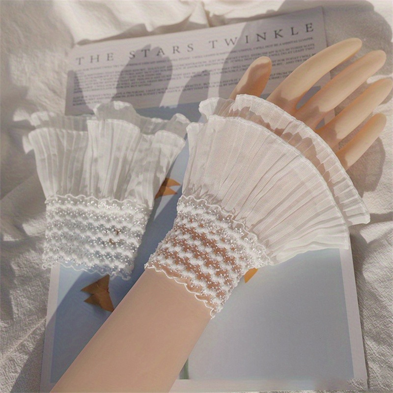 Manchettes plissées en dentell - Cuff Bangle Bracelet avis et prix