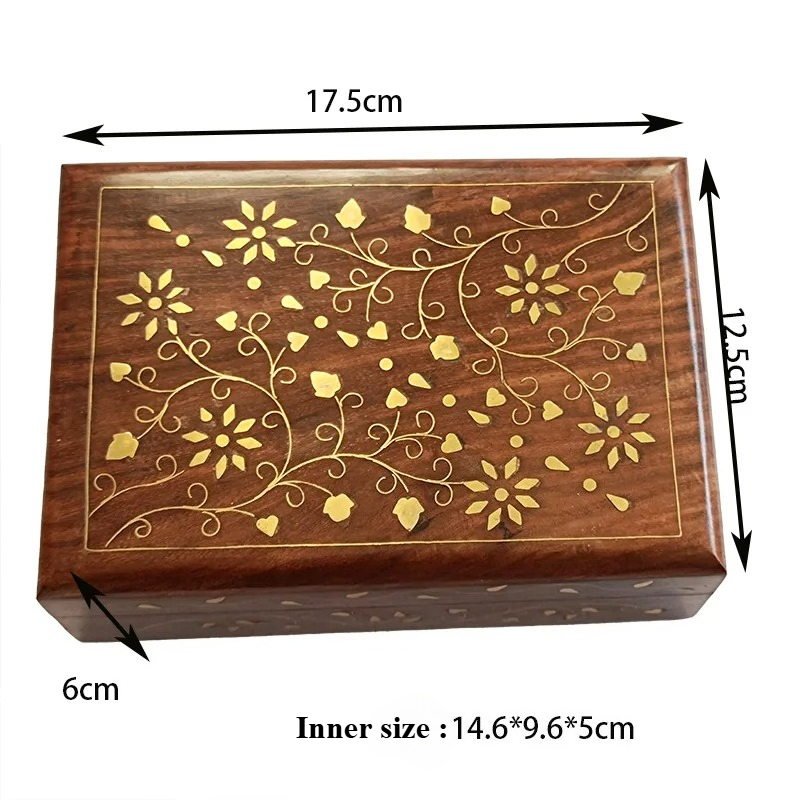 Boîte en bois massif incrusté  - Indian Jewelry Watches avis et prix