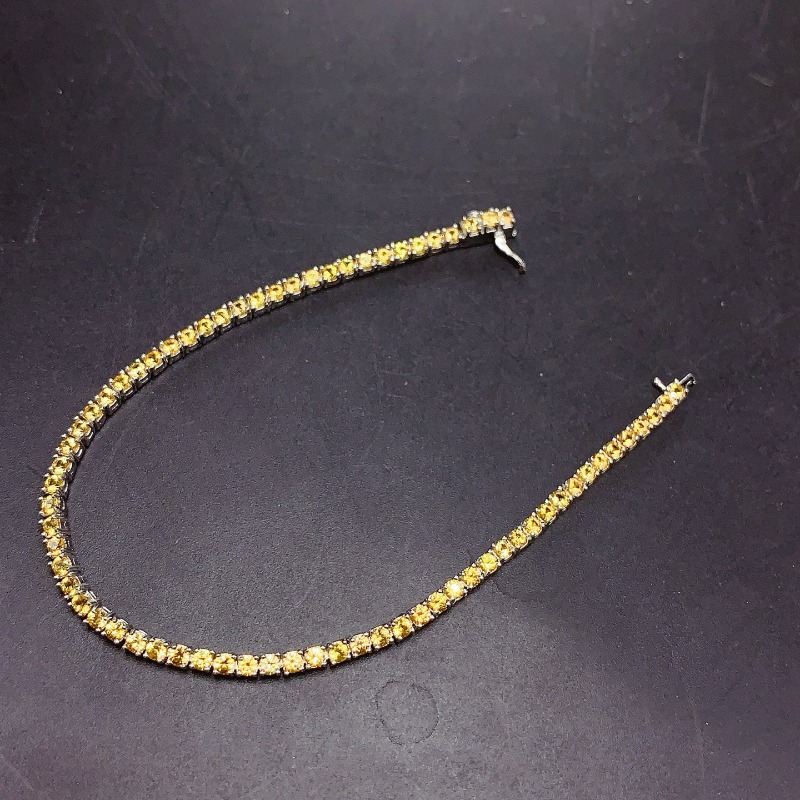 Bracelet de Tennis en Citrine  - Gemstone Bracelet Healing avis et prix