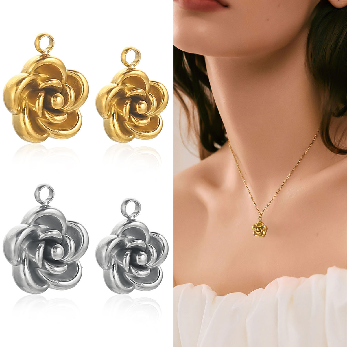 5 pièces 8/10mm en acier inoxy - Rose Gold Bracelet avis et prix