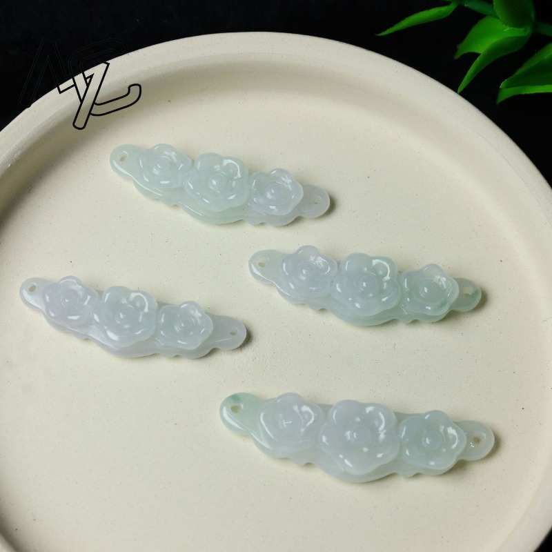 1 pièce Fleur en jadéite émera - Jewelry & Watches Spółka Z Ograniczoną Odpowiedzialnością Sp Z Oo avis et prix