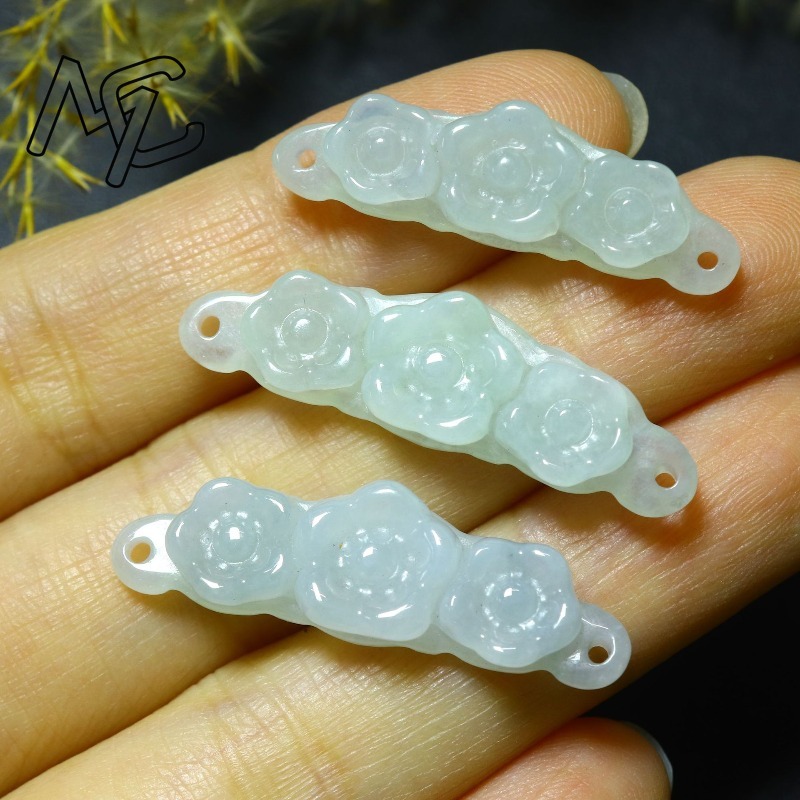 1 pièce Fleur en jadéite émera - Jewelry & Watches Spółka Z Ograniczoną Odpowiedzialnością Sp Z Oo avis et prix