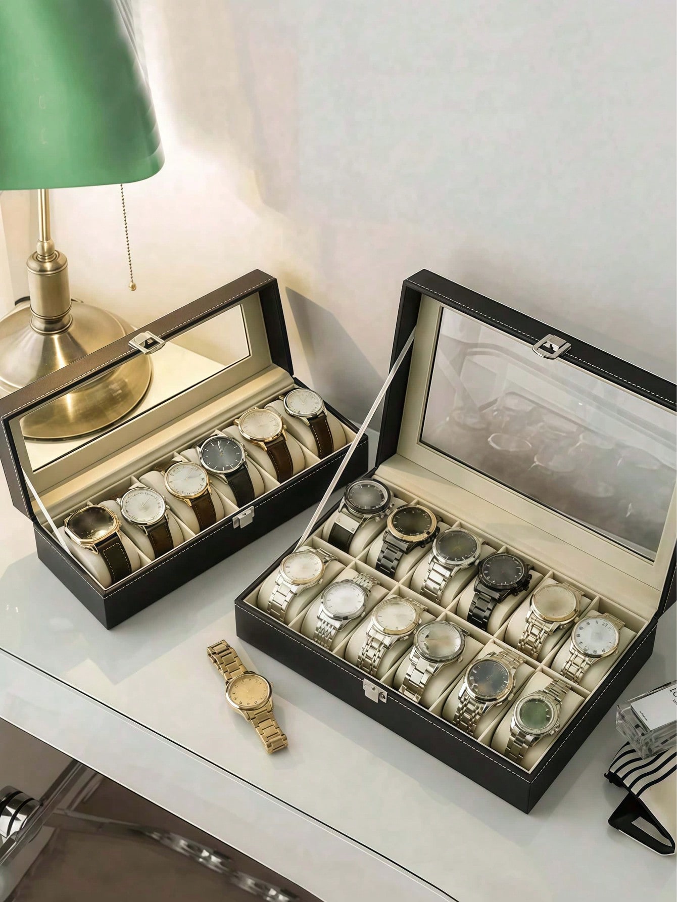 Boîte à montres en cuir avec s - Watch Display Box avis et prix