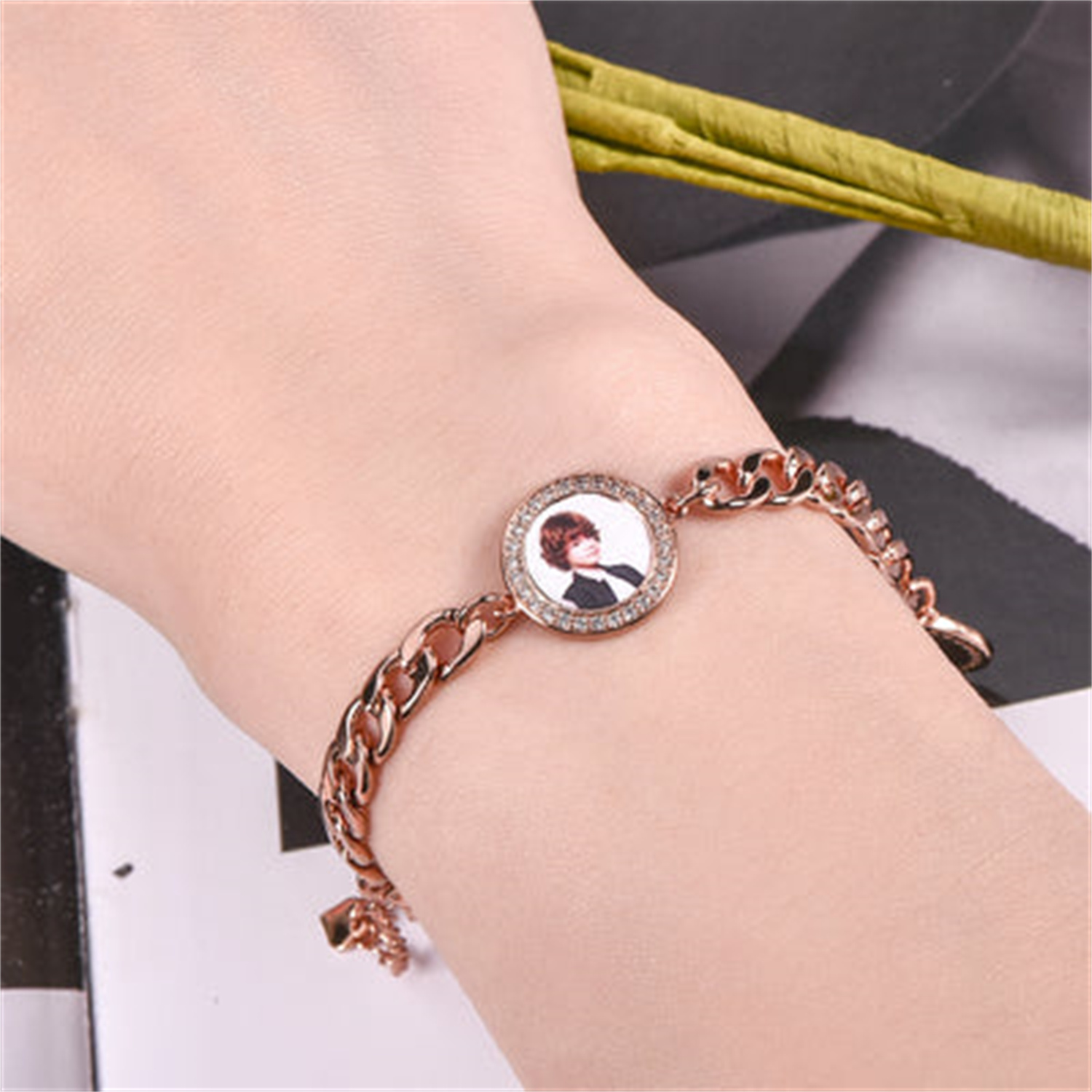 Bracelet cubain personnalisé a - Rose Gold Bracelet avis et prix
