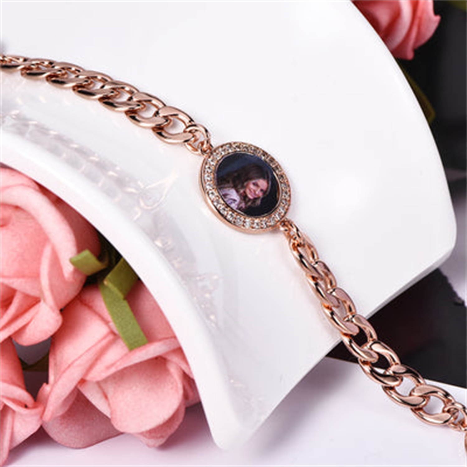 Bracelet cubain personnalisé a - Rose Gold Bracelet avis et prix