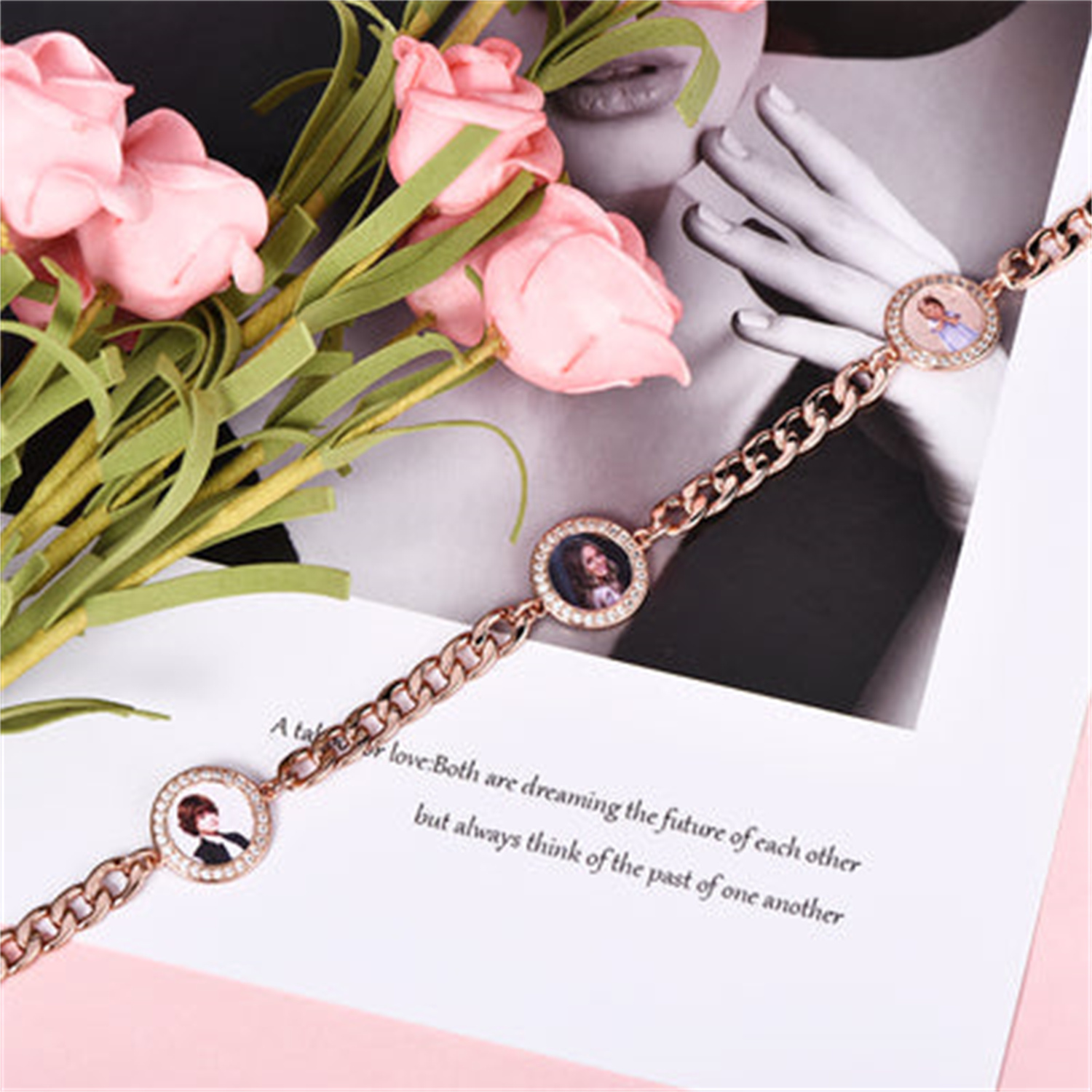 Bracelet cubain personnalisé a - Rose Gold Bracelet avis et prix