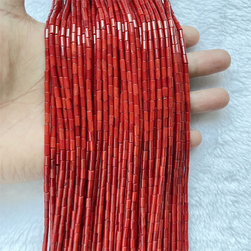 Rare 3*6MM Tube rond corail ro - Gemstone Bracelet Healing avis et prix