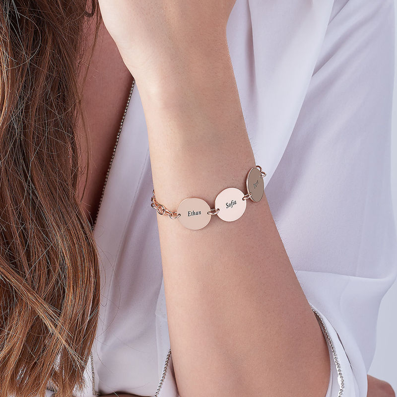 Bracelet avec nom gravé plaqué - Rose Gold Bracelet avis et prix