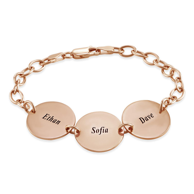 Bracelet avec nom gravé plaqué - Rose Gold Bracelet avis et prix